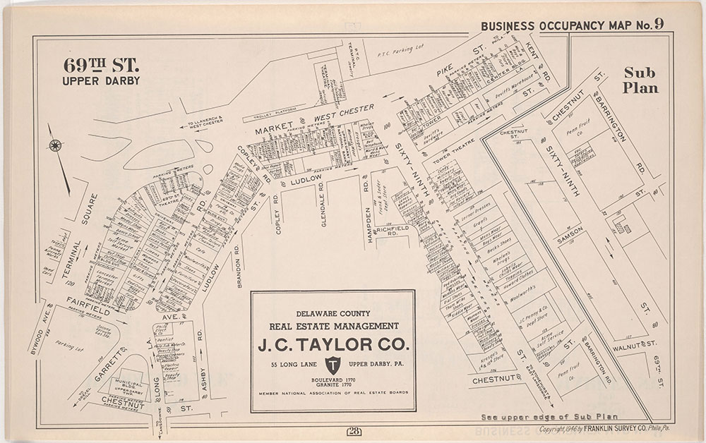 Franklin's Street and Business Occupancy Atlas of Philadelphia & Suburbs, 1946, Occupancy Map 9