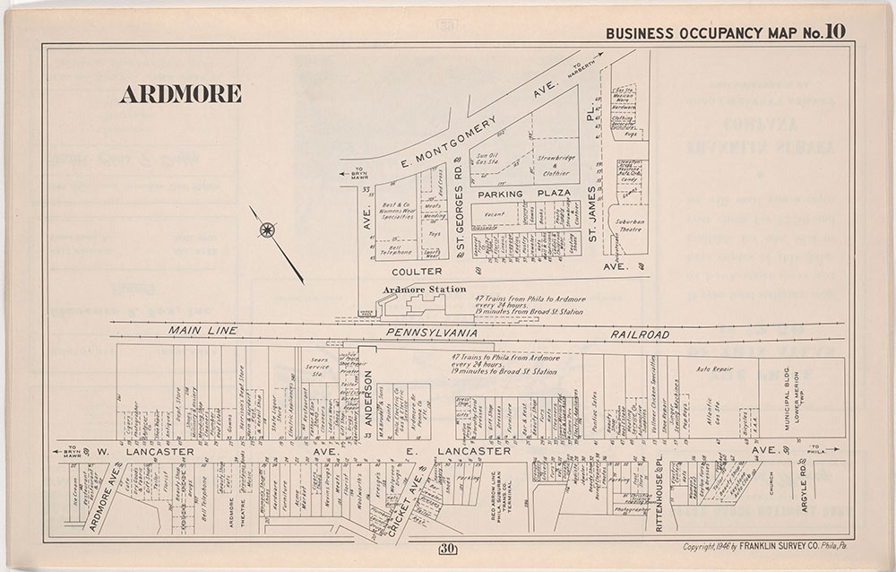 Franklin's Street and Business Occupancy Map of Philadelphia & Suburbs, 1946, Occupancy Map 10