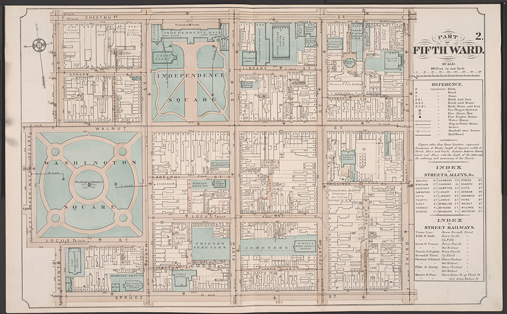 Atlas of Philadelphia, 5th, 7th & 8th Wards, 1874, Plate 2
