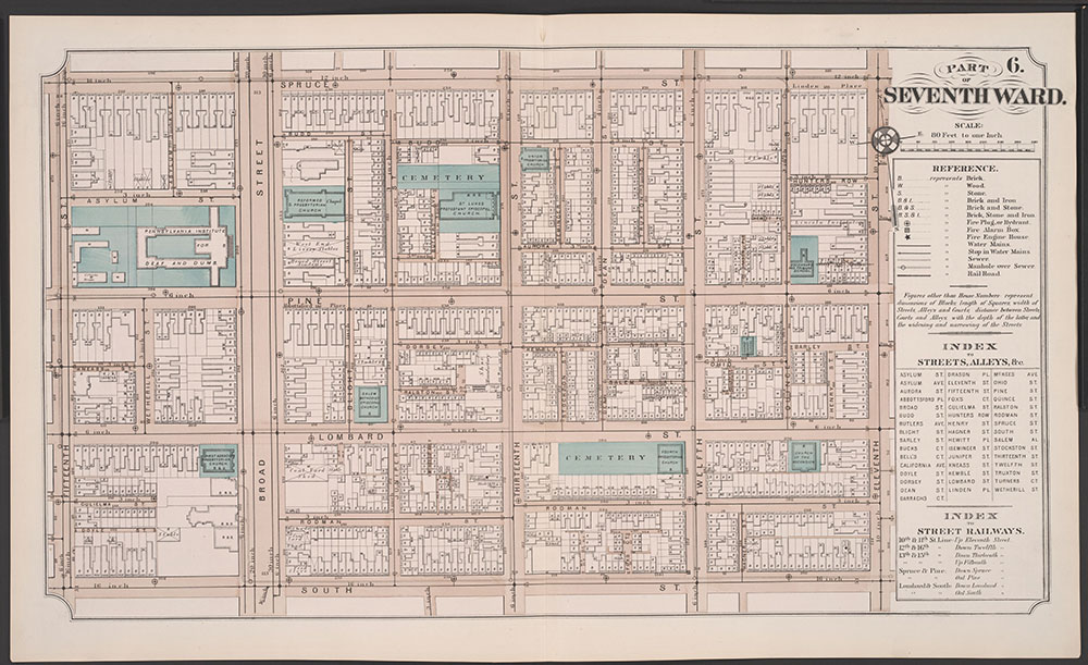 Atlas of Philadelphia, 5th, 7th & 8th Wards, 1874, Plate 6