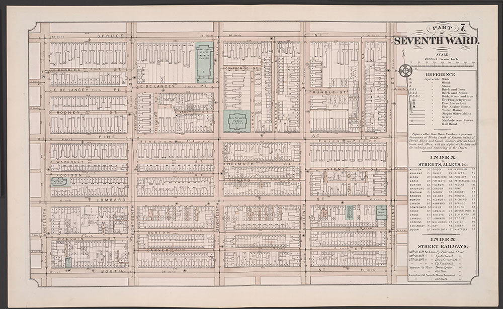 Atlas of Philadelphia, 5th, 7th & 8th Wards, 1874, Plate 7