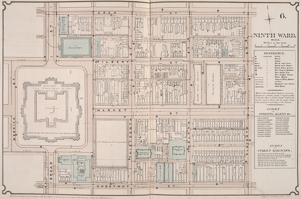 Atlas of Philadelphia, 6th, 9th and 10th Wards, 1875, Plate 6