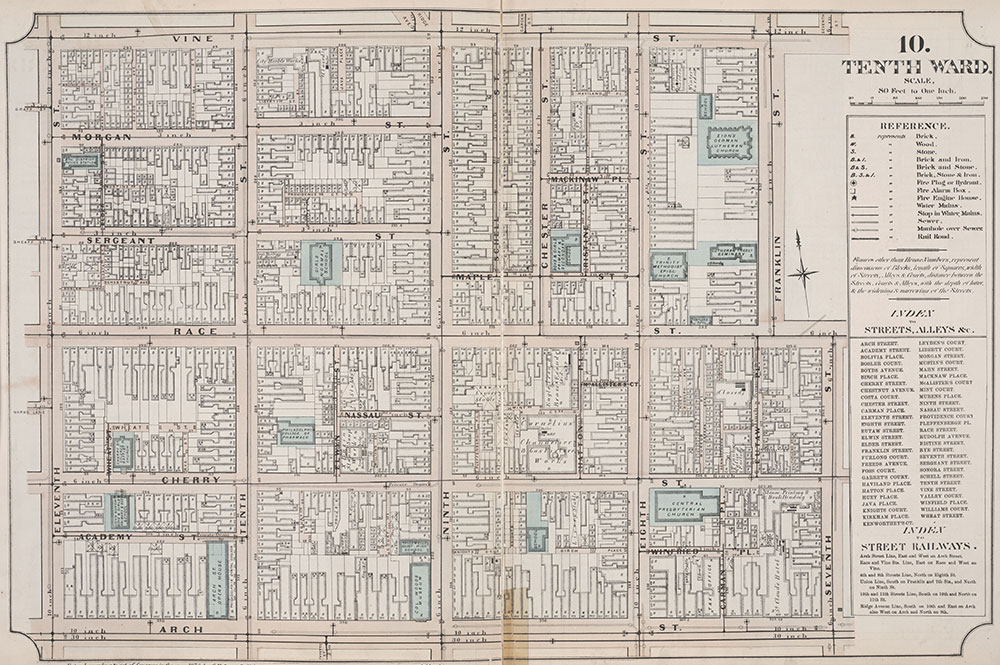Atlas of Philadelphia, 6th, 9th and 10th Wards, 1875, Plate 10