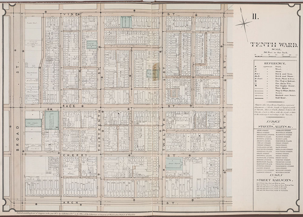 Atlas of Philadelphia, 6th, 9th and 10th Wards, 1875, Plate 11