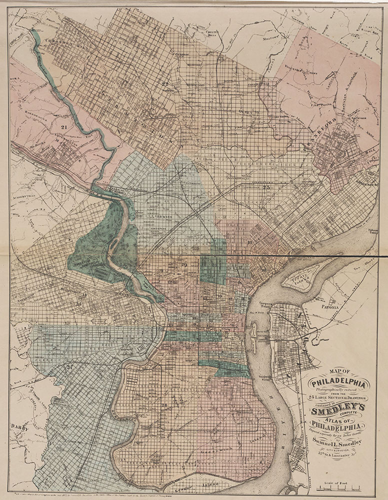 Atlas of Philadelphia, 20th Ward, 1875, City Map