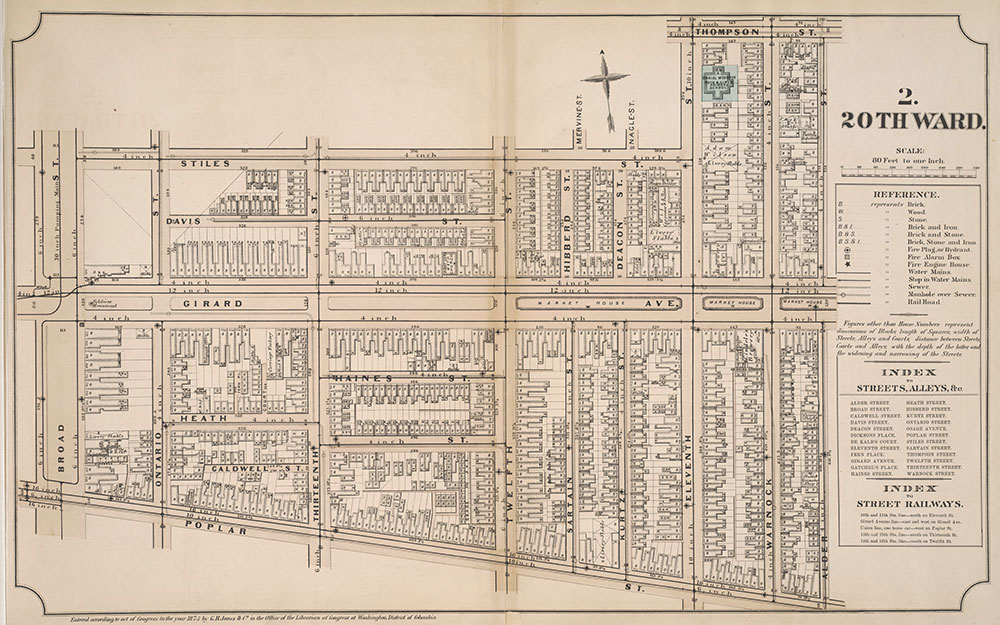Atlas of Philadelphia, 20th Ward, 1875, Plate 2