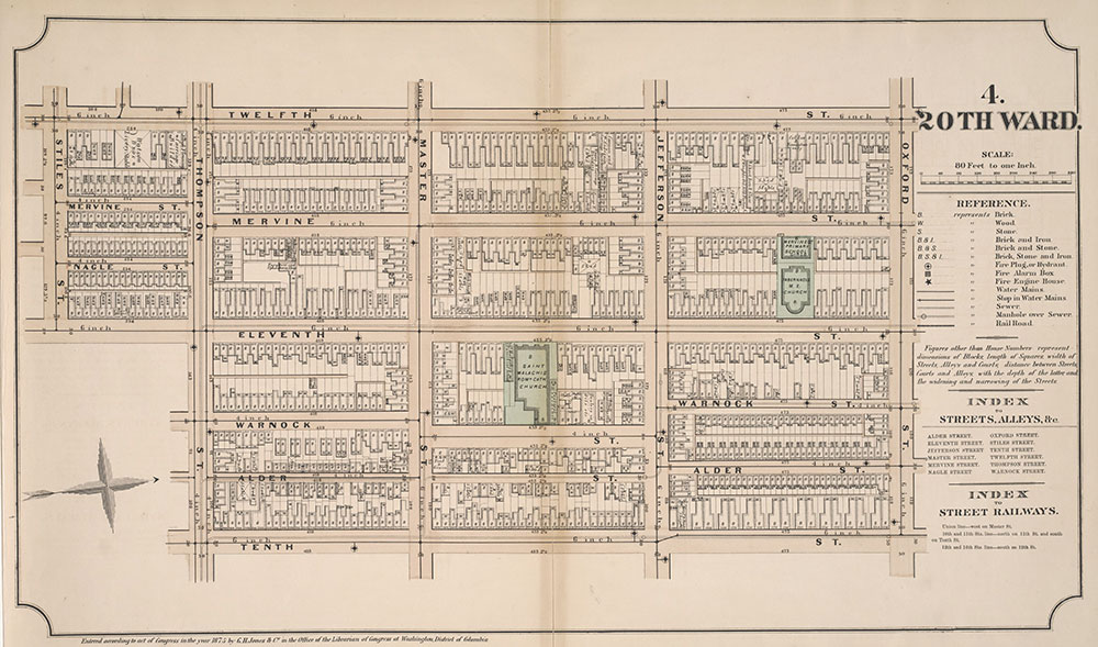 Atlas of Philadelphia, 20th Ward, 1875, Plate 4