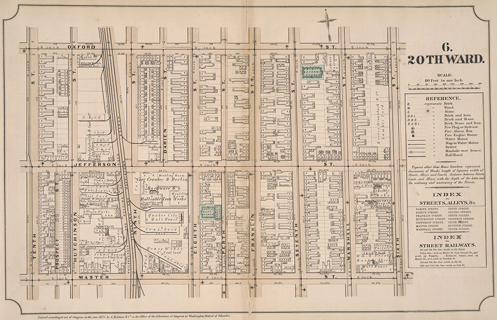 Atlas of Philadelphia, 20th Ward, 1875, Plate 6