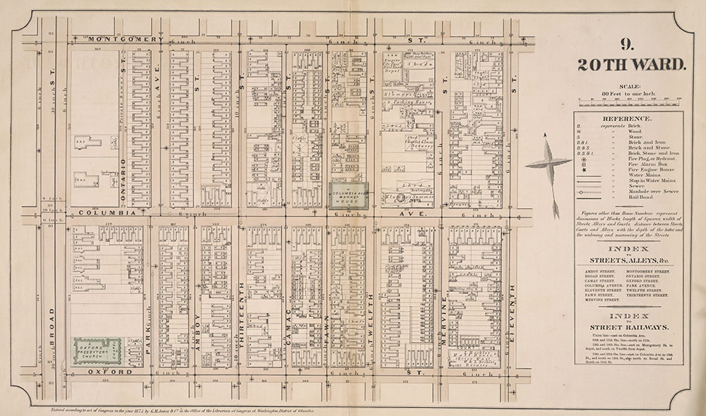 Atlas of Philadelphia, 20th Ward, 1875, Plate 9