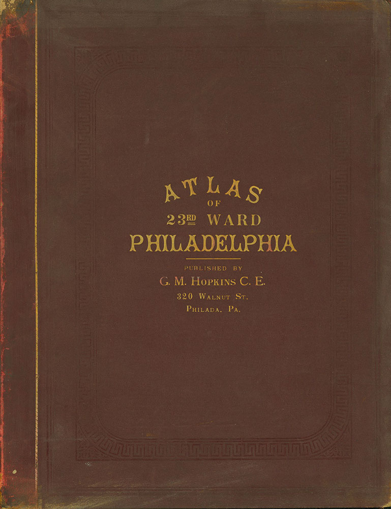 Atlas of the City of Philadelphia, 23rd Ward, Cover