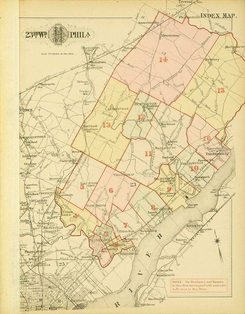 Atlas of the City of Philadelphia, 23rd Ward, Map Index