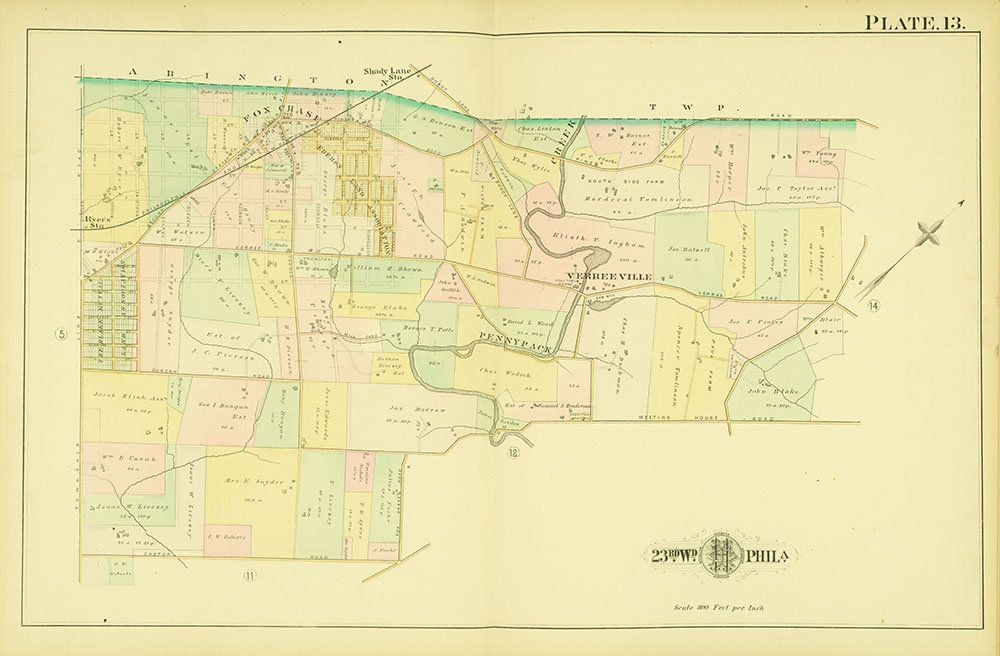 Atlas of the City of Philadelphia, 23rd Ward, Plate 13