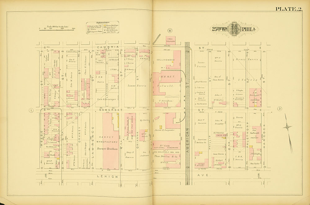 Atlas of the City of Philadelphia, 25th Ward, Plate 2