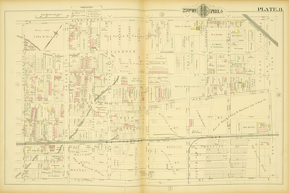 Atlas of the City of Philadelphia, 25th Ward, Plate 8