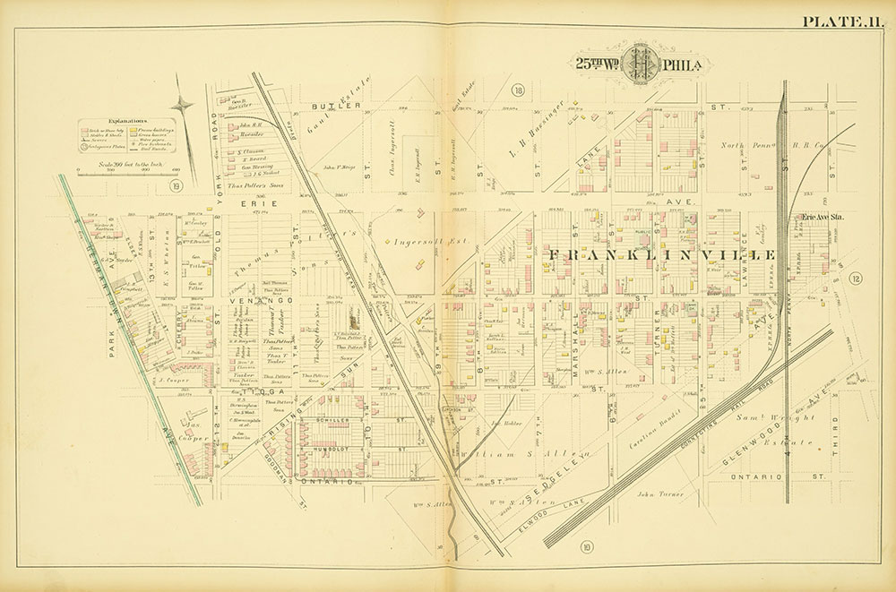 Atlas of the City of Philadelphia, 25th Ward, Plate 11