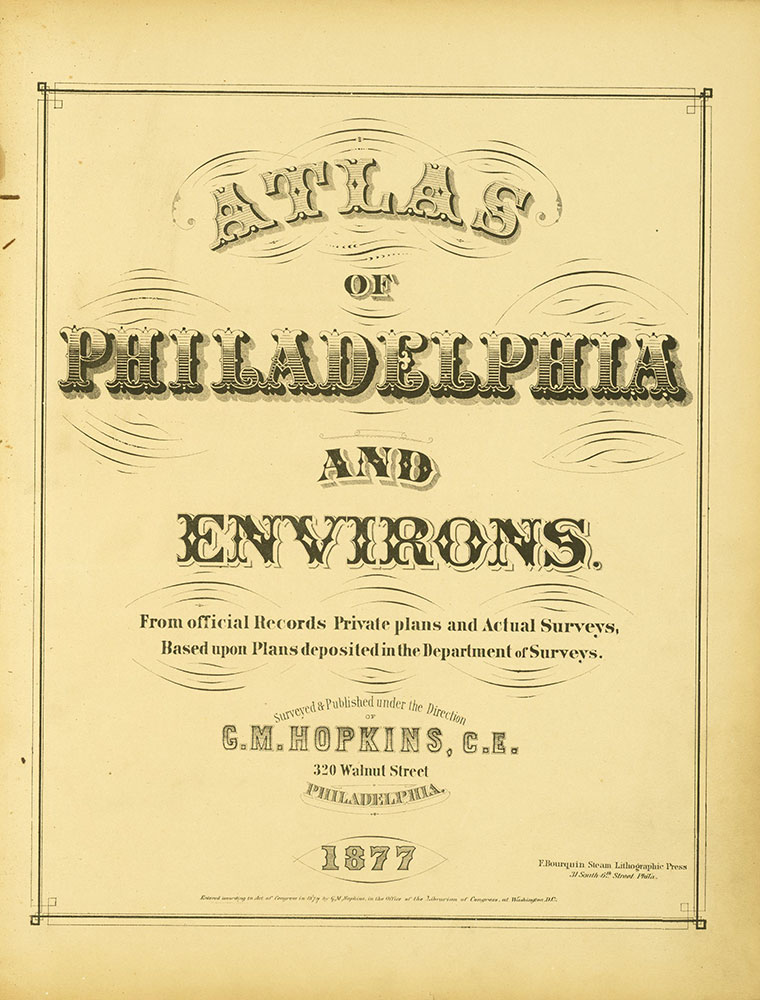 Atlas of Philadelphia and Environs, Title Page