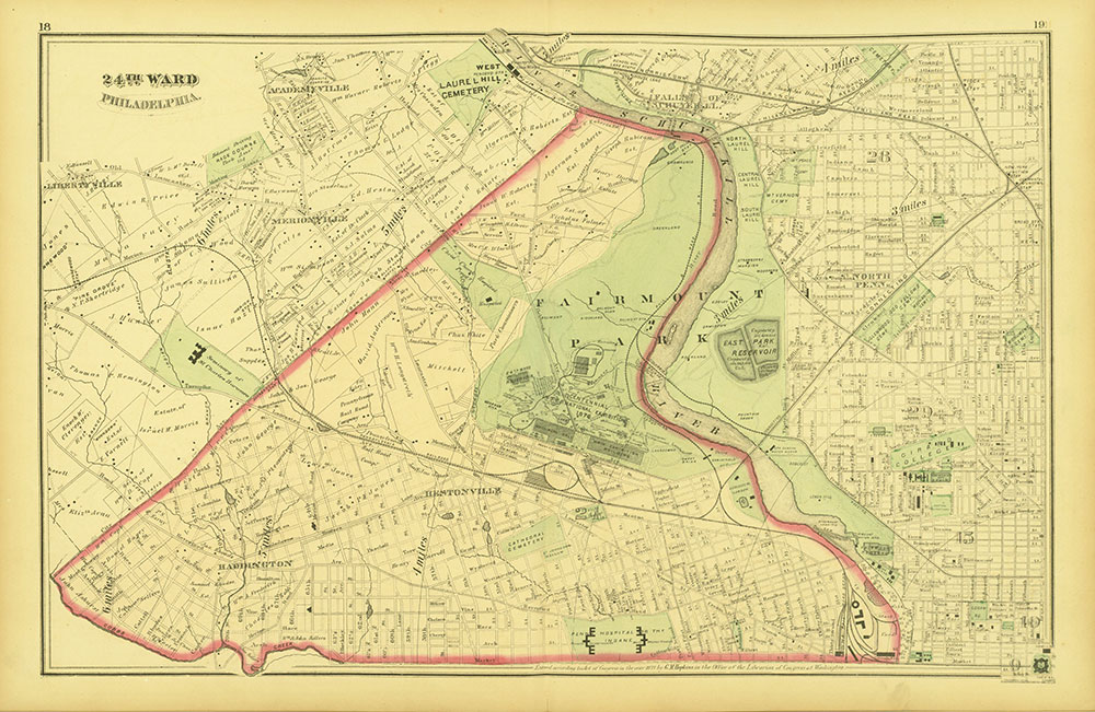 Atlas of Philadelphia and Environs, Pages 18-19