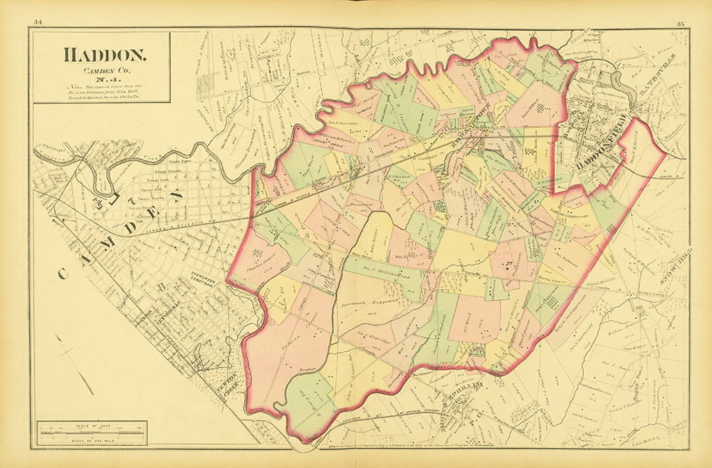 Atlas of Philadelphia and Environs, Pages 34-35