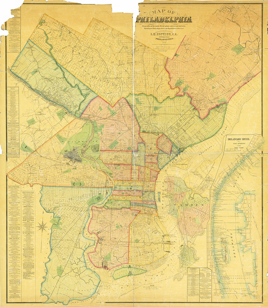 Map of Philadelphia, 1876, Map