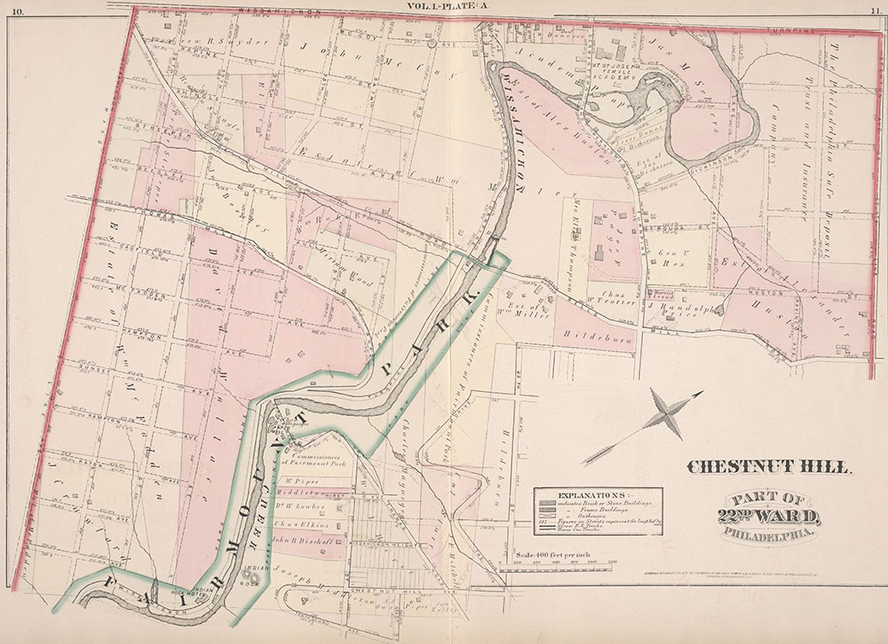 City Atlas of Philadelphia, 22nd ward, 1876, Plate A