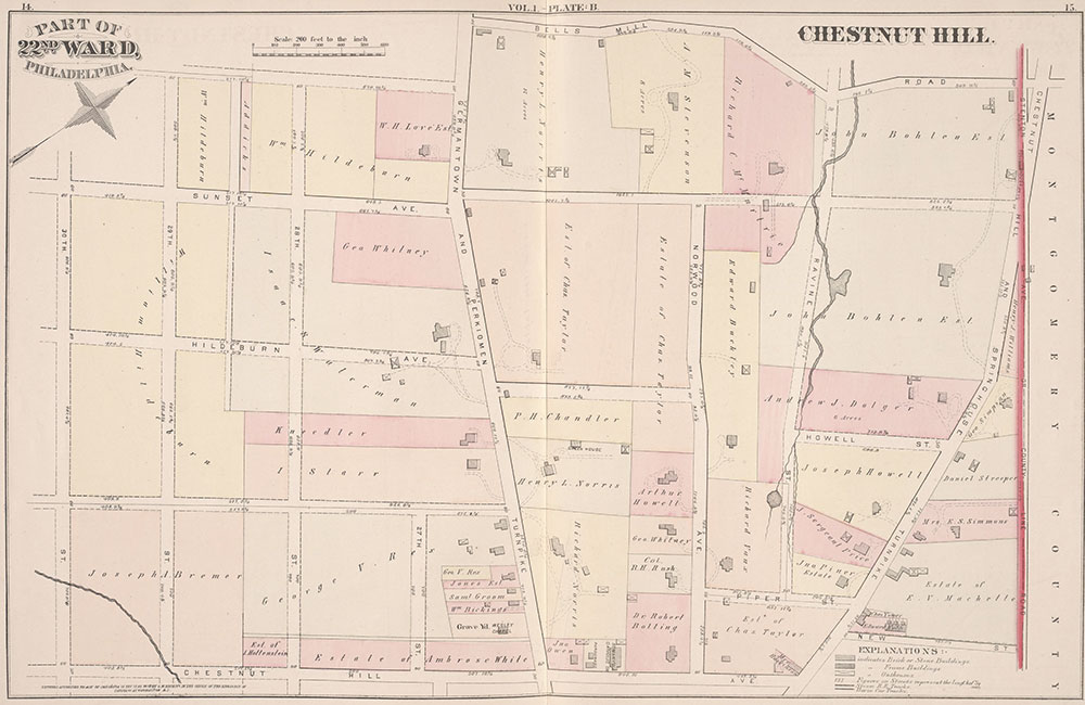 City Atlas of Philadelphia, 22nd ward, 1876, Plate B
