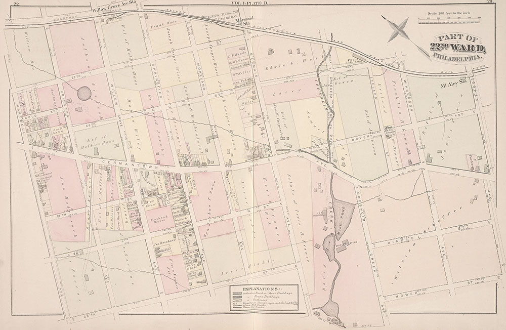 City Atlas of Philadelphia, 22nd ward, 1876, Plate D