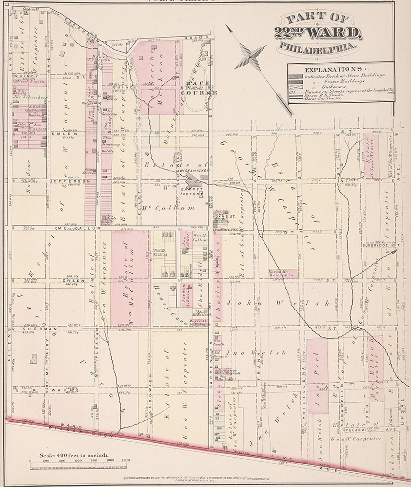 City Atlas of Philadelphia, 22nd ward, 1876, Plate F