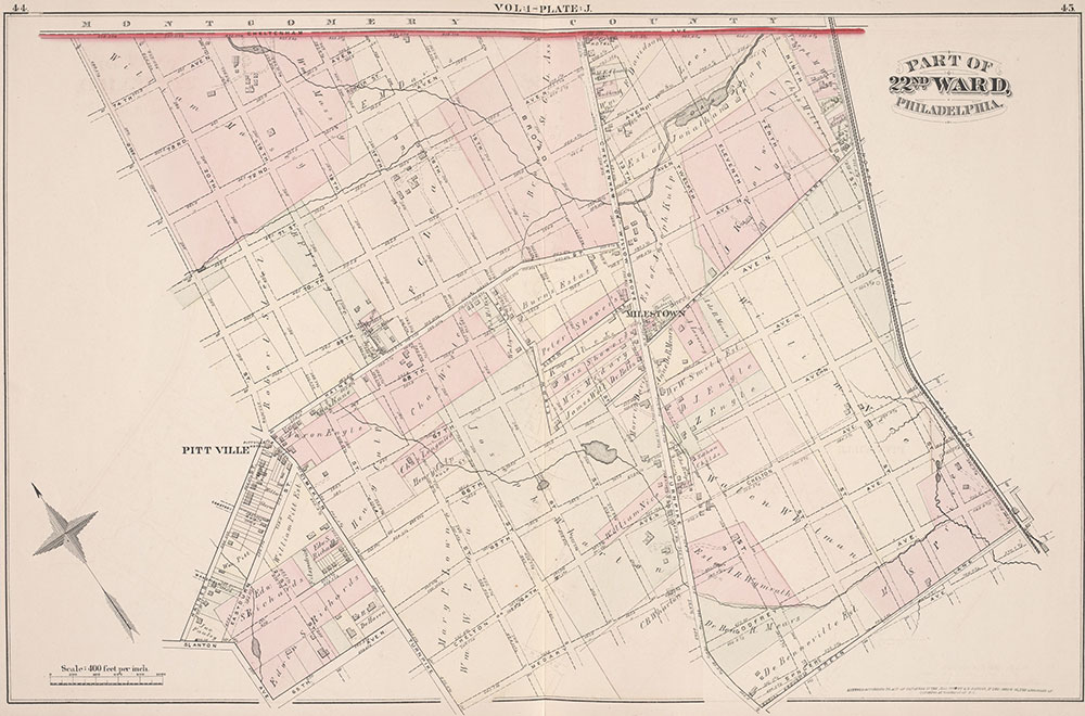 City Atlas of Philadelphia, 22nd ward, 1876, Plate J