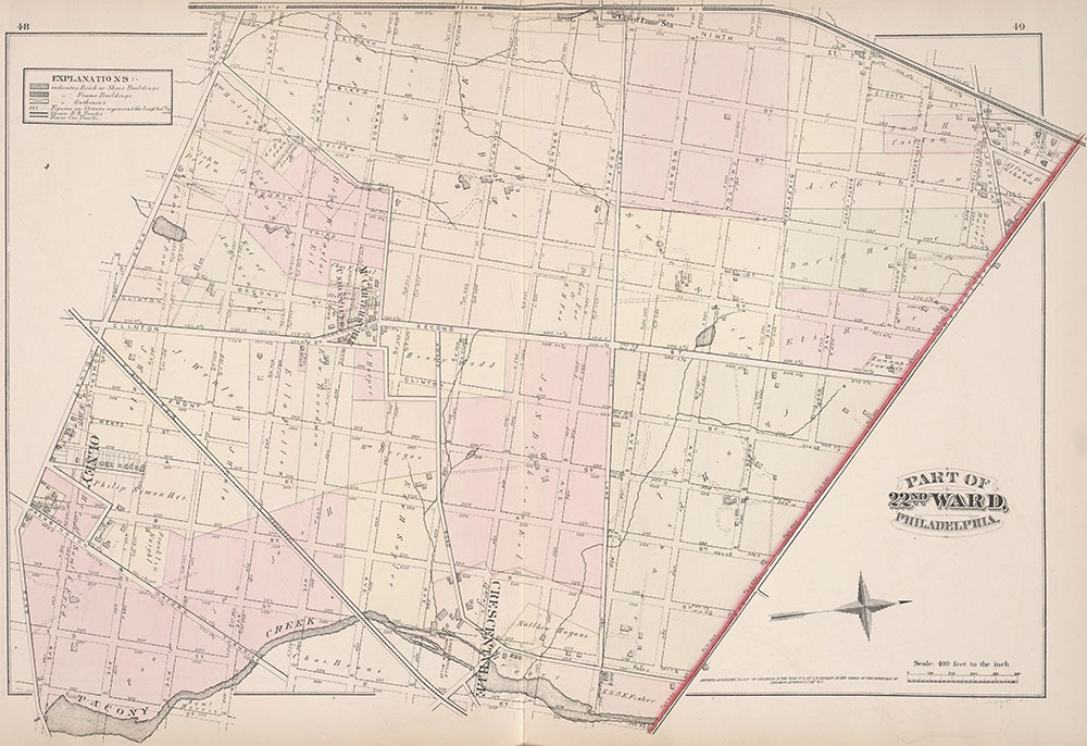 City Atlas of Philadelphia, 22nd ward, 1876, Plate K