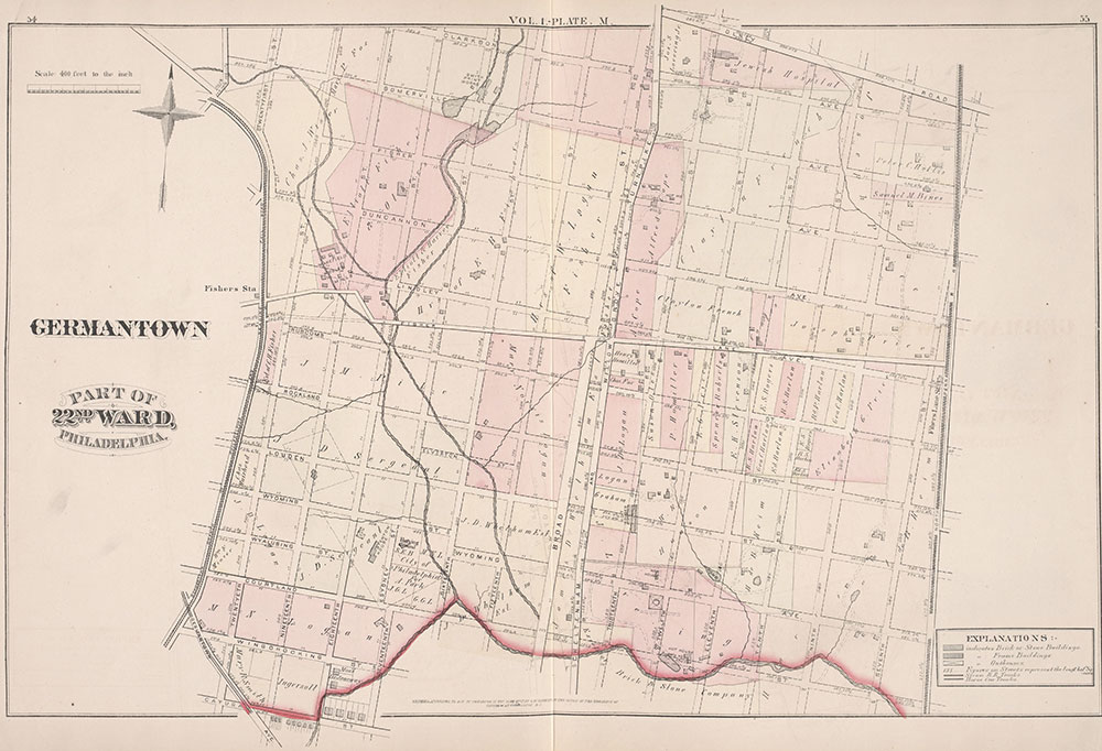 City Atlas of Philadelphia, 22nd ward, 1876, Plate M