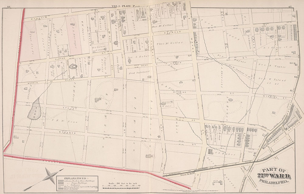 City Atlas of Philadelphia, 22nd ward, 1876, Plate P