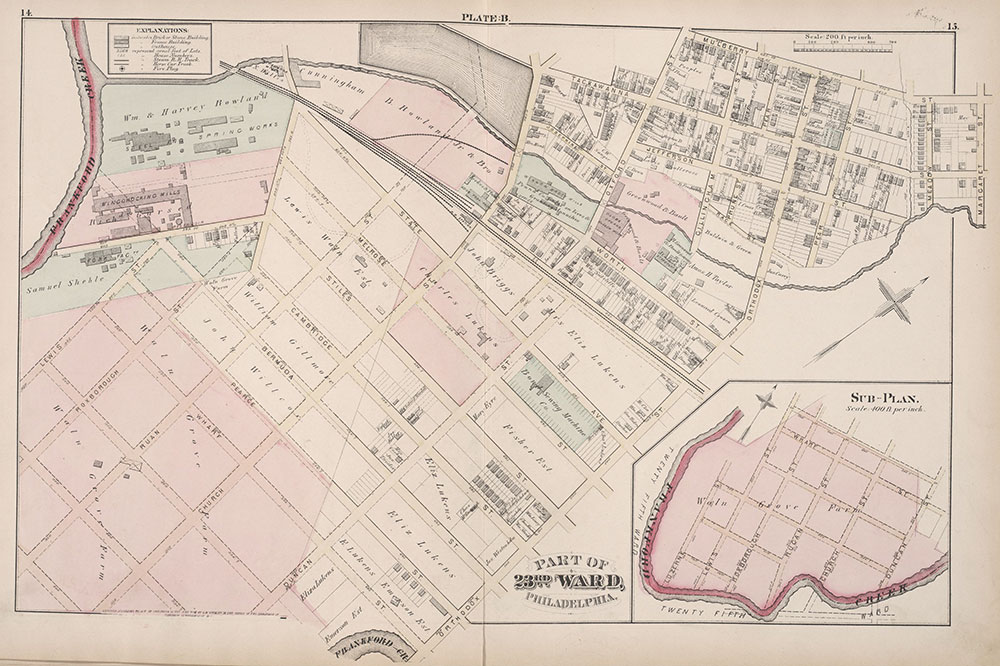 City Atlas of Philadelphia, 23rd Ward, 1876, Plate B
