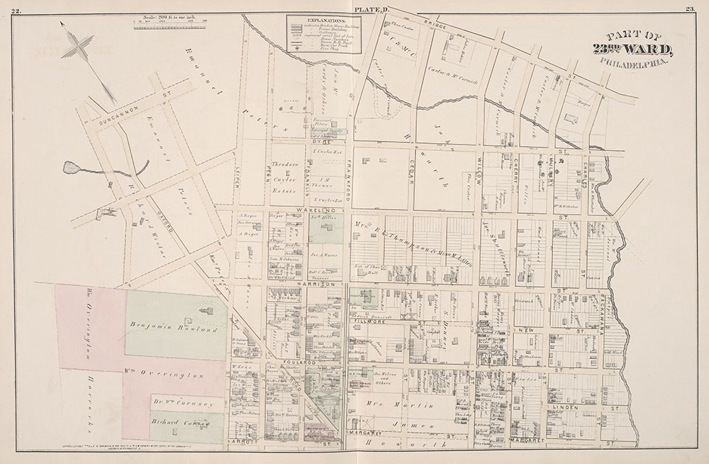 City Atlas of Philadelphia, 23rd Ward, 1876, Plate D