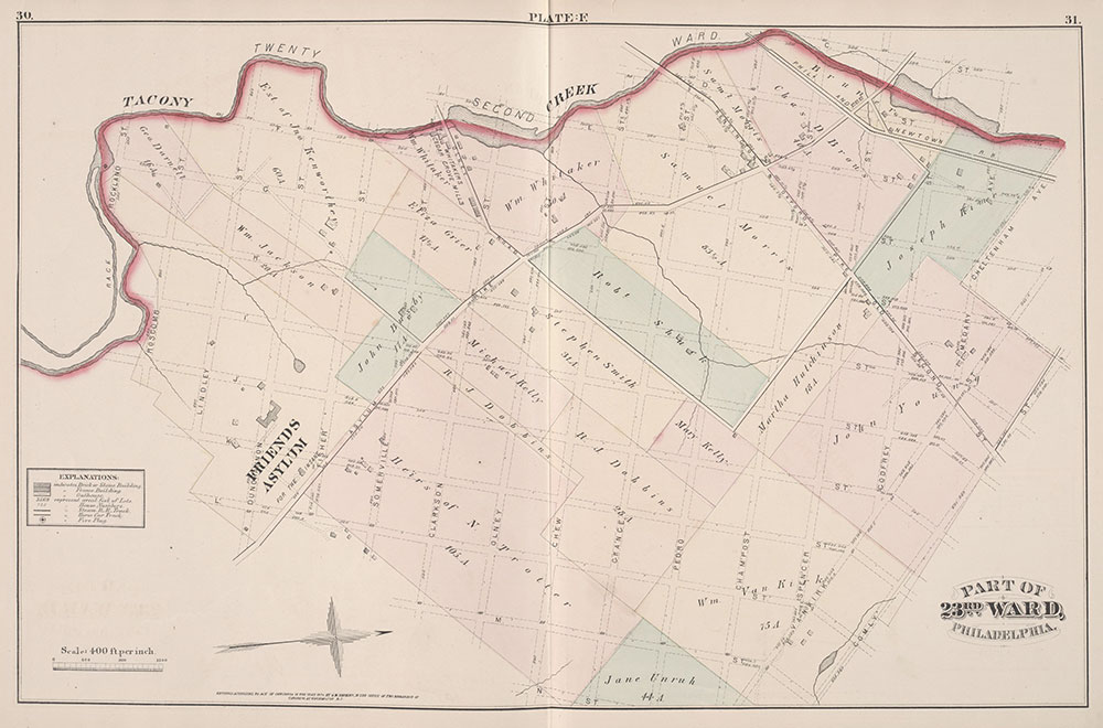 City Atlas of Philadelphia, 23rd Ward, 1876, Plate F