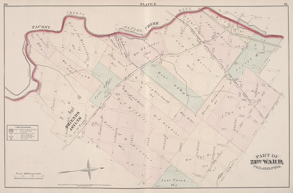 City Atlas of Philadelphia, 23rd Ward, 1876, Plate F