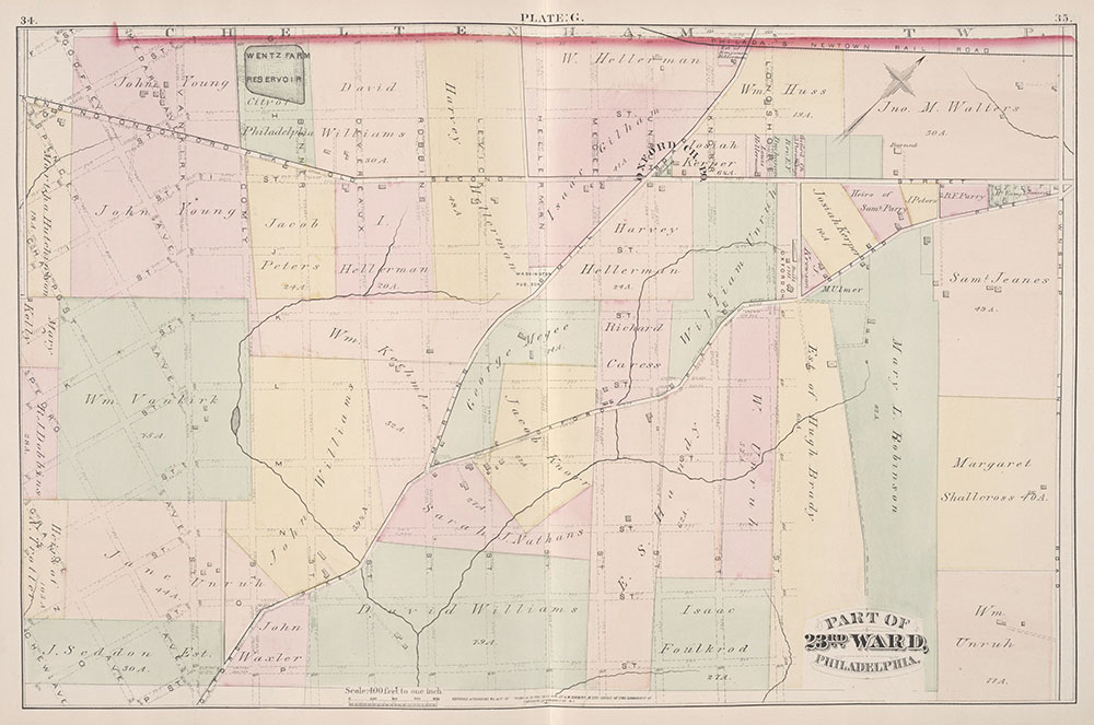City Atlas of Philadelphia, 23rd Ward, 1876, Plate G