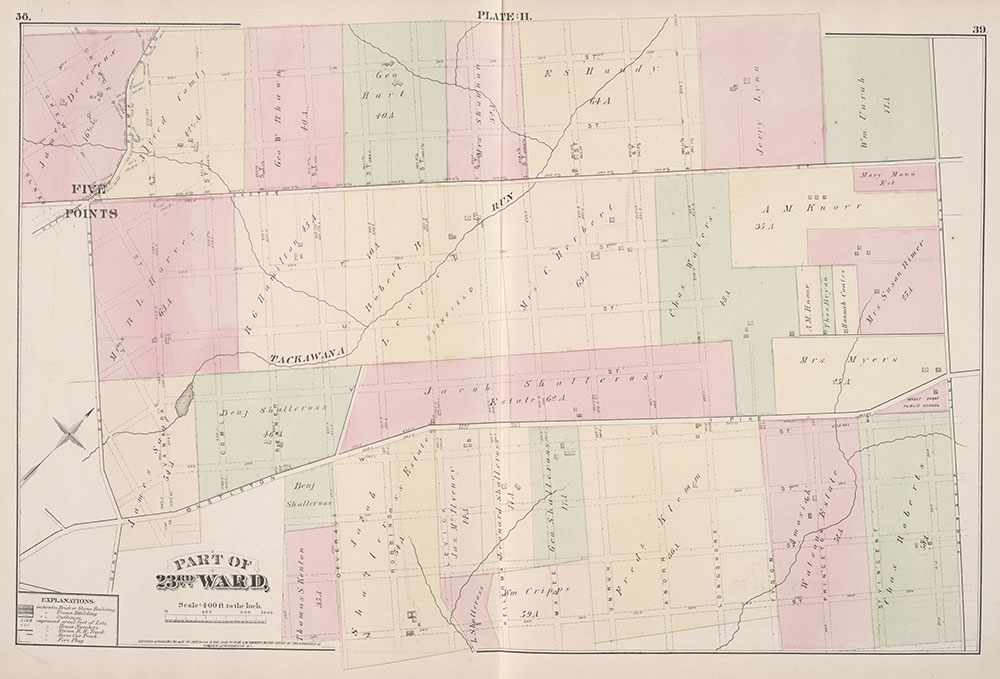 City Atlas of Philadelphia, 23rd Ward, 1876, Plate H