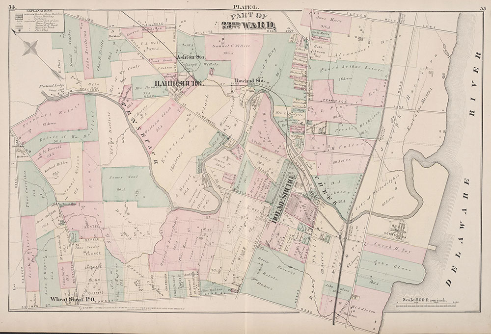 City Atlas of Philadelphia, 23rd Ward, 1876, Plate L