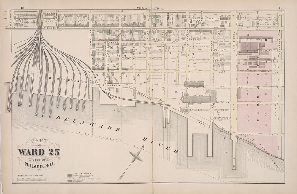 City Atlas of Philadelphia, 25th Ward, 1875, Plate A