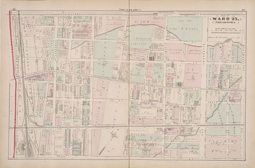 City Atlas of Philadelphia, 25th Ward, 1875, Plate C