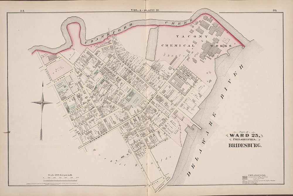 City Atlas of Philadelphia, 25th Ward, 1875, Plate H