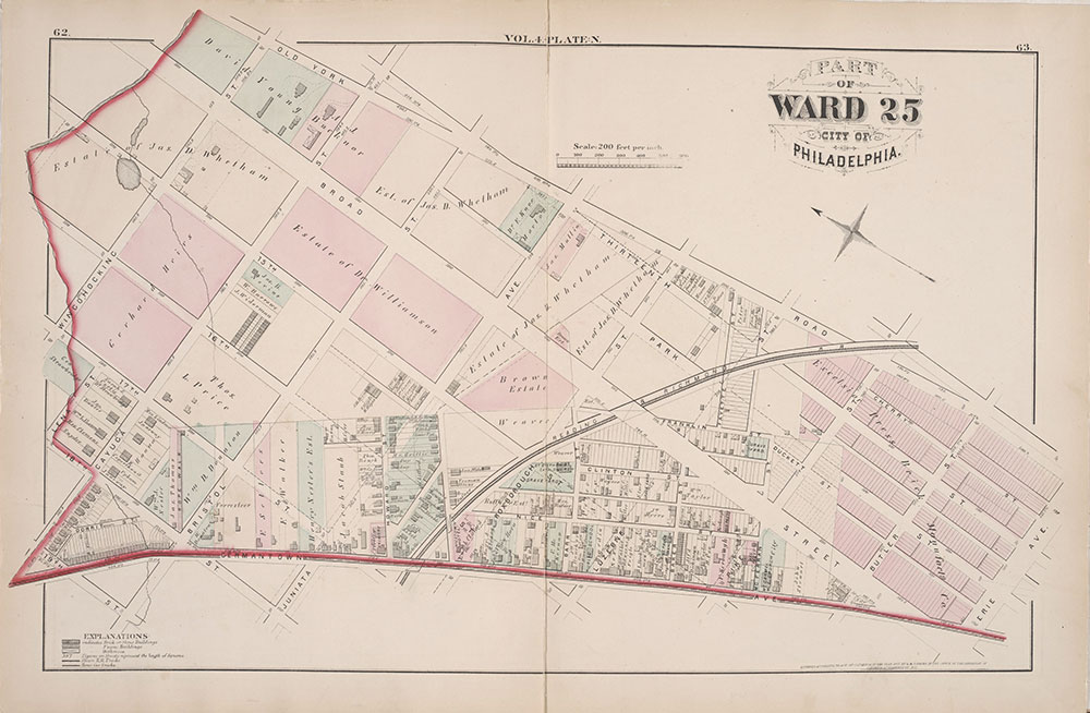 City Atlas of Philadelphia, 25th Ward, 1875, Plate N