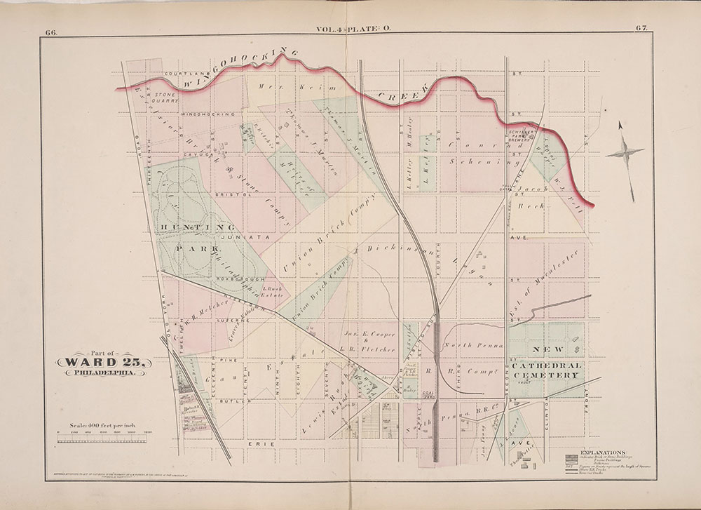 City Atlas of Philadelphia, 25th Ward, 1875, Plate O