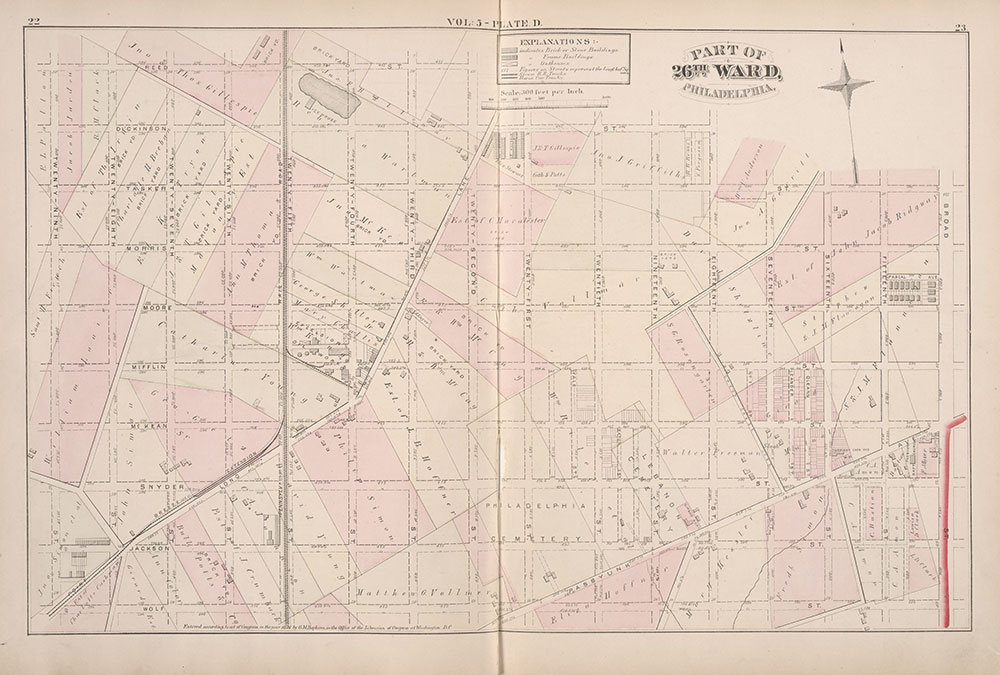 City Atlas of Philadelphia, 1st, 26th and 30th Wards, 1876, Plate D