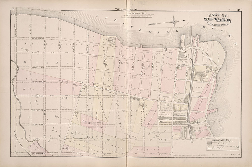 City Atlas of Philadelphia, 1st, 26th and 30th Wards, 1876, Plate G