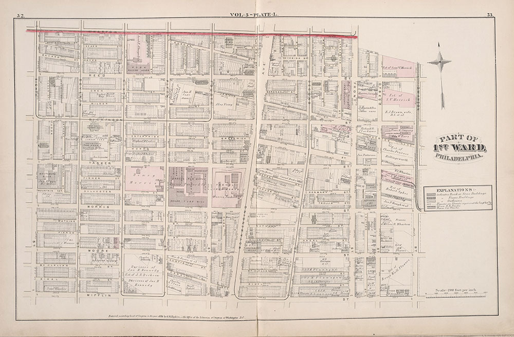 City Atlas of Philadelphia, 1st, 26th and 30th Wards, 1876, Plate L