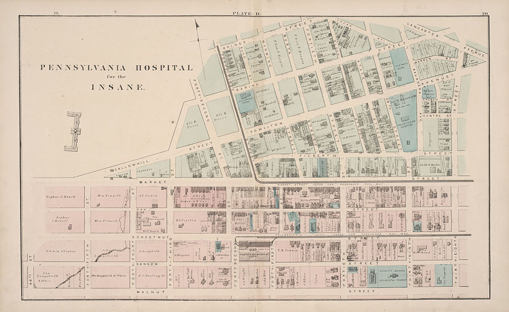 City Atlas of Philadelphia, 24th and 27th Wards, 1872, Plate D