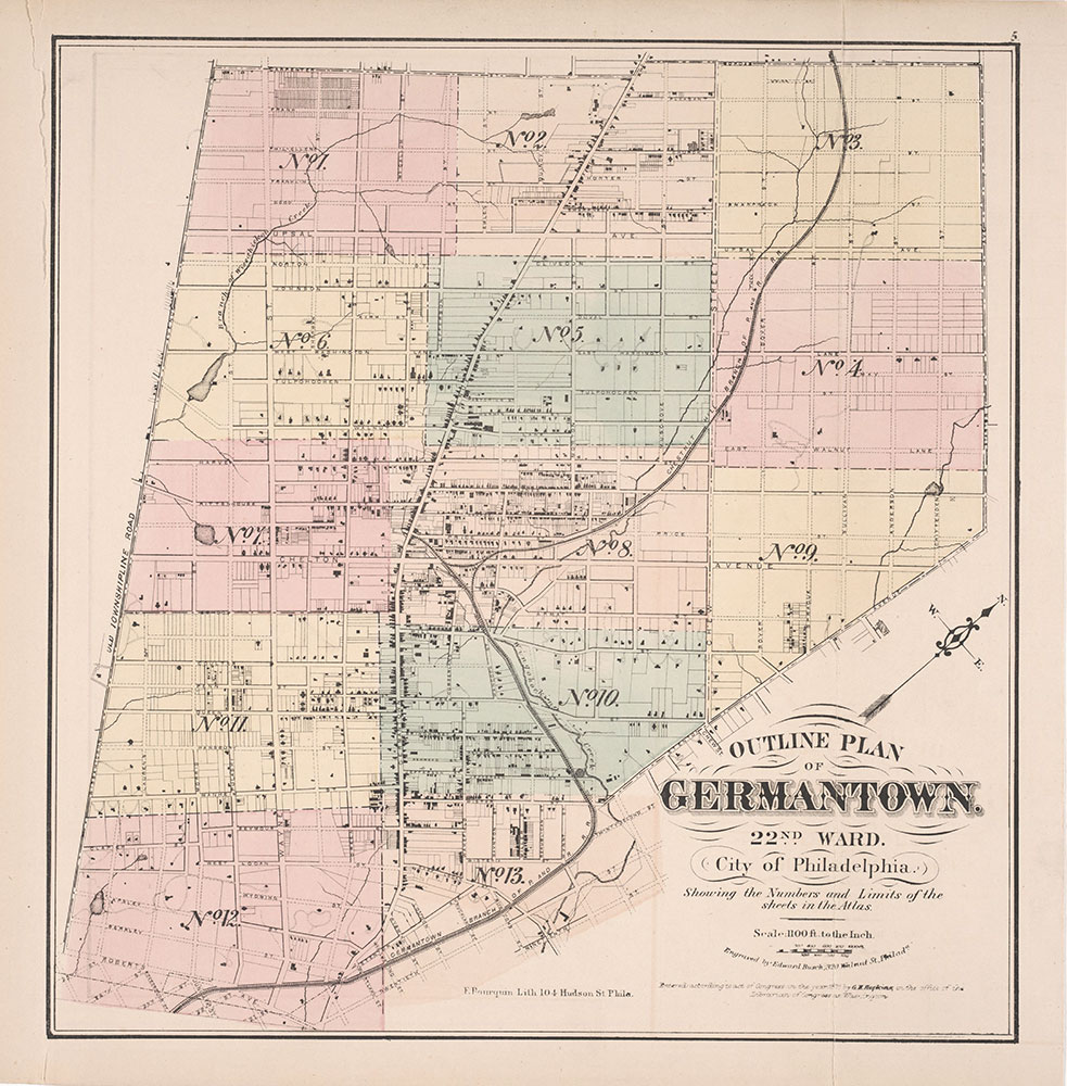 Atlas of Germantown, 22nd Ward, 1871, Map Index