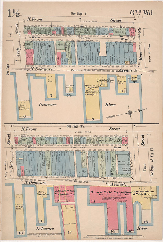 Insurance Maps of the City of Philadelphia, 1897, Plate 1 1/2