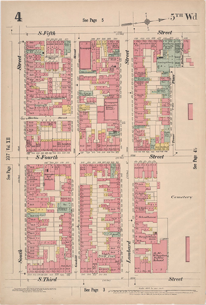 Insurance Maps of the City of Philadelphia, 1897, Plate 4